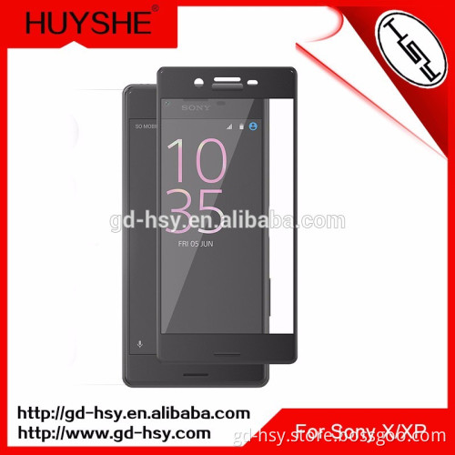 HUYSHE Full Cover 3d Curved Silk Printing Colorful Tempered Glass Screen Protector For Sony Xperia Xp